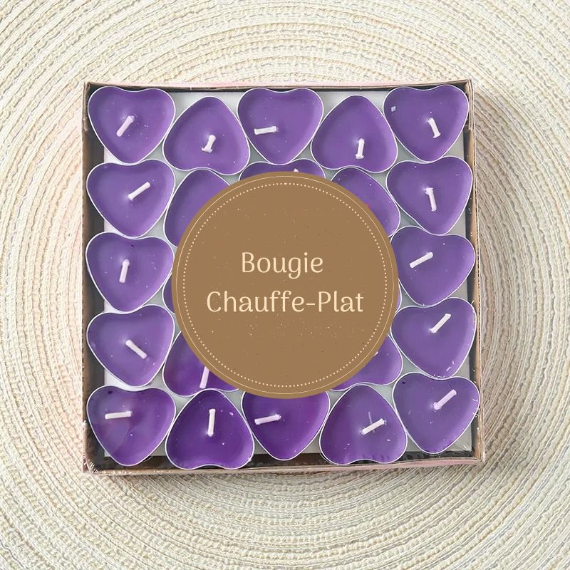Bougie Décorative Chauffe Plat Chic, de couleur violette.