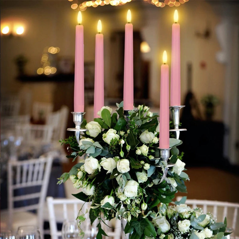 Bougie Led Cierge Rose