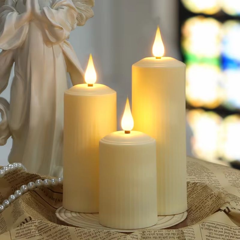 Bougie LED Pilier Étanche Intérieur Extérieur