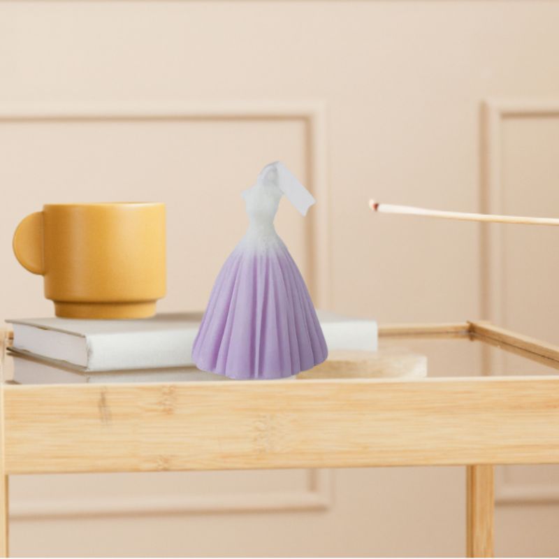 Bougie Mariage Robe Princesse Bicolore Parfumée