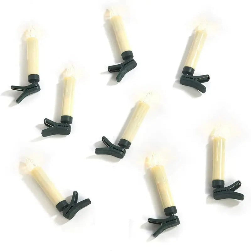 Bougie De Noël LED Cierge Déco Sapin avec Télécommande