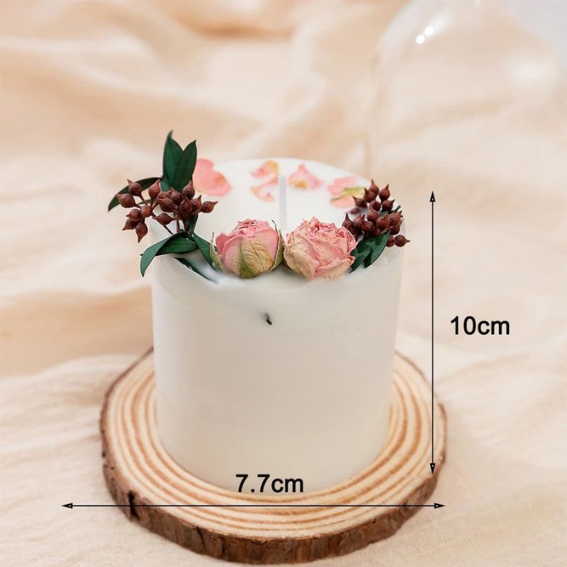 Bougie Parfumée Fleur Sèche Pilier Romantique