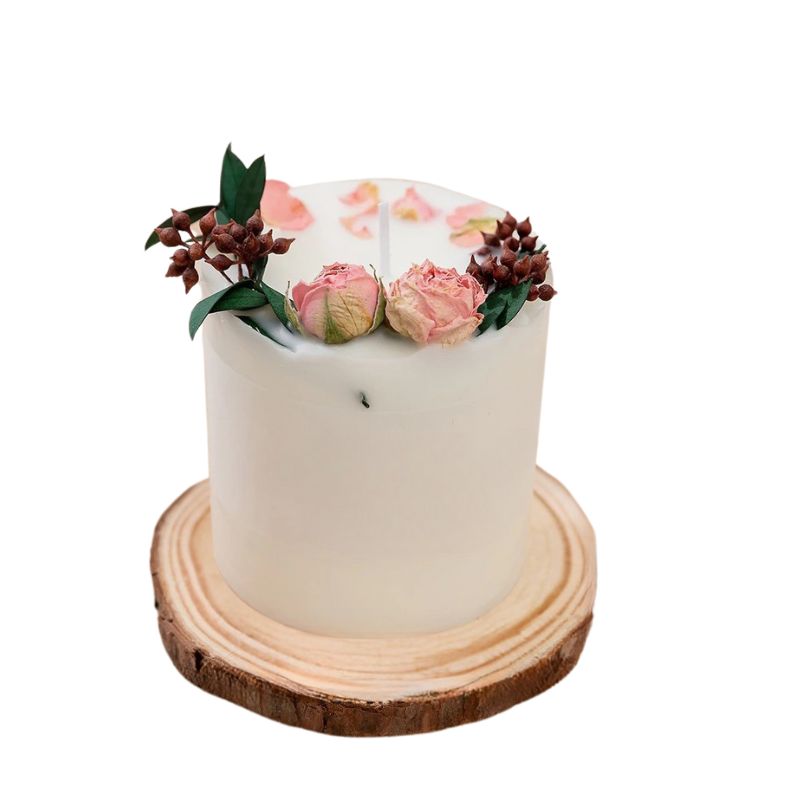 Bougie Parfumée Fleur Sèche Pilier Romantique