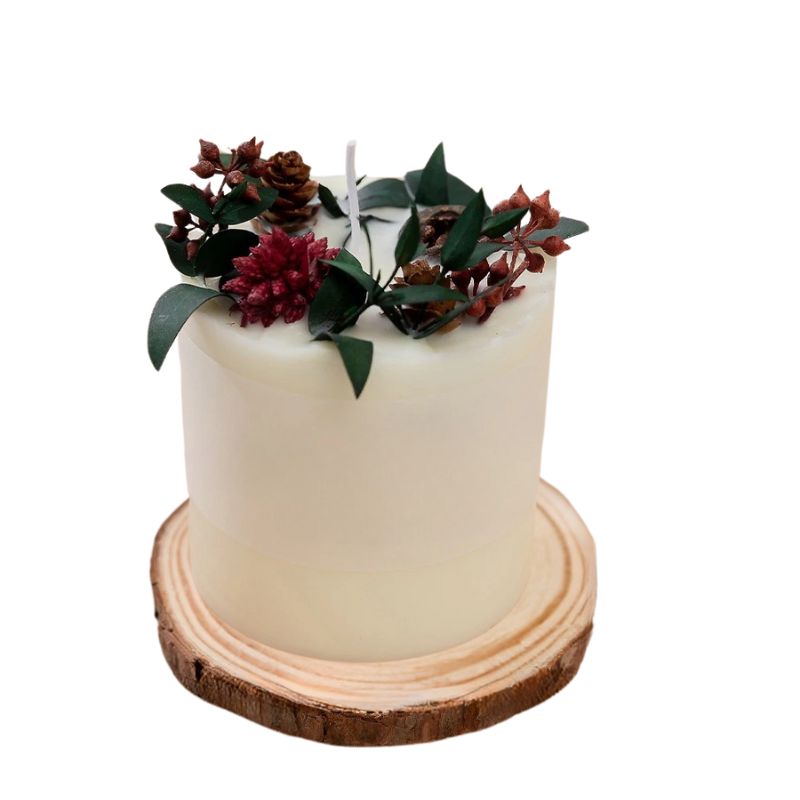 Bougie Parfumée Fleur Sèche Pilier Romantique