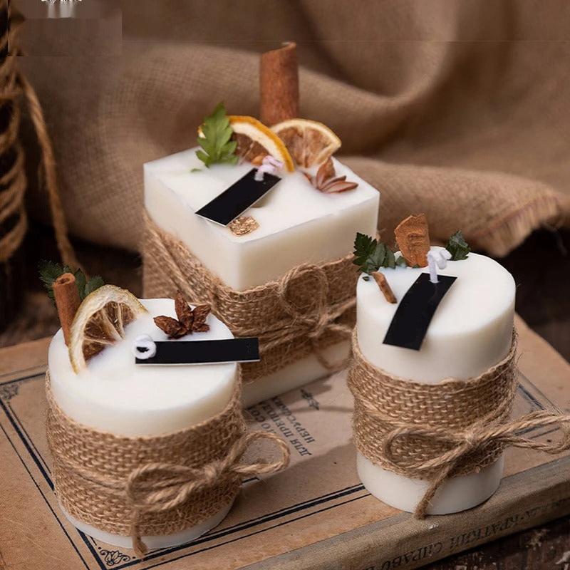 Bougie Parfumée Fleur Sèche Pilier Romantique Chic