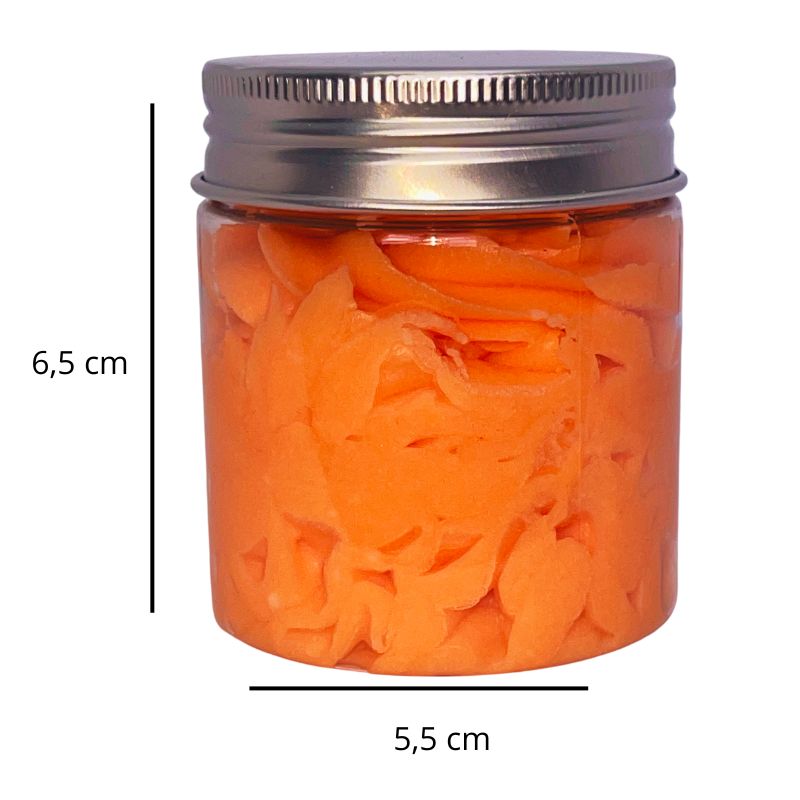 Fondant Parfumé Délice de Melon Givré, avec ses dimensions et sur un fond blanc.