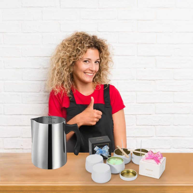 Matériel Bougie Pot Verseur en Acier Inoxydable