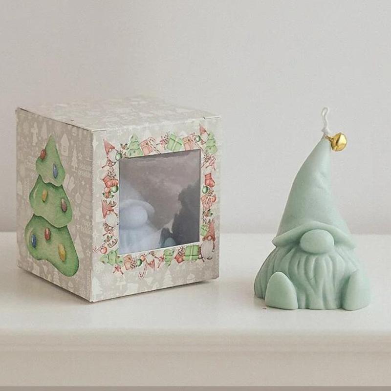 Bougie Décorative Gnome et de couleur verte.