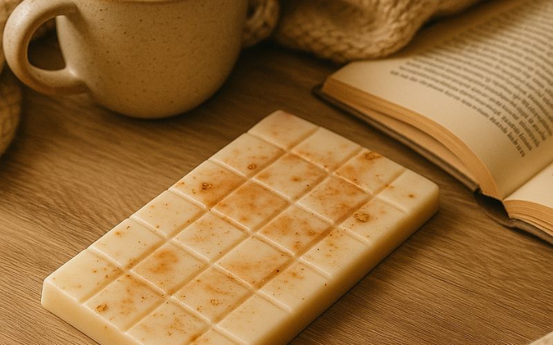 Fondant parfumé en tablette, senteur réconfortante pour brûle-parfum, idéal pour créer une atmosphère cosy et élégante.