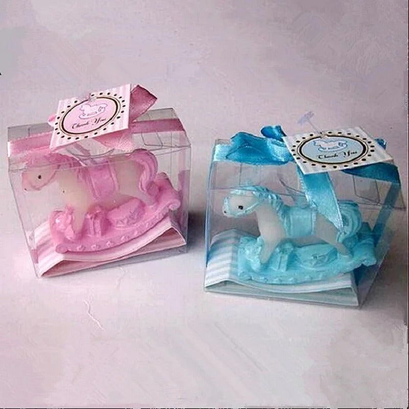 Bougie Baby Shower Cheval à Bascule Pack 10 pièces