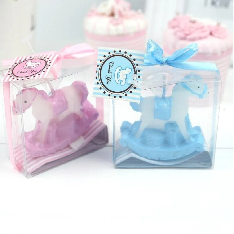 Bougie Baby Shower Cheval à Bascule Pack 10 pièces