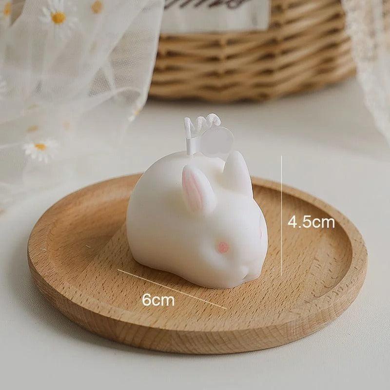 Bougie Décorative Animal Petit Lapin Blanc