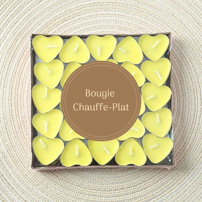 Bougie Décorative Chauffe Plat Chic, de couleur jaune.