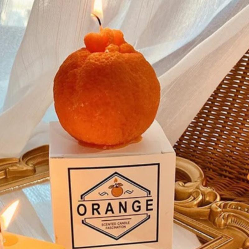 Bougie Décorative Fruit Orange Parfumée