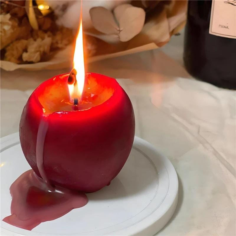 Bougie Décorative Fruit Pomme D'Amour