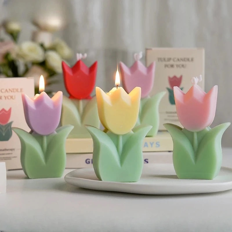 Bougie Décorative Tulipe Parfumée