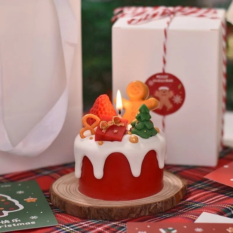 Bougie De Noël Originale Gâteau Festif