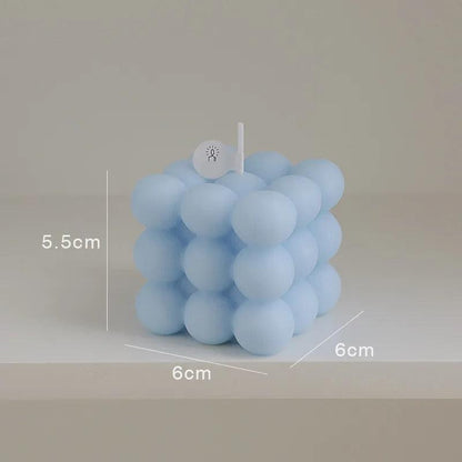 Bougie Parfumée Cube Originale, avec ses dimensions