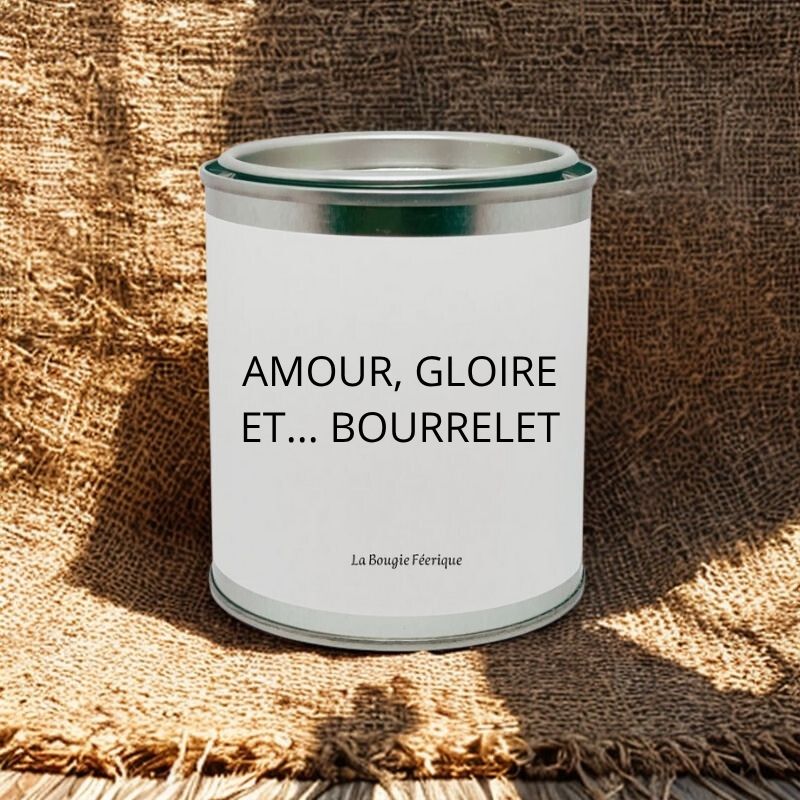Bougie Personnalisée "Amour Gloire et Bourrelet"