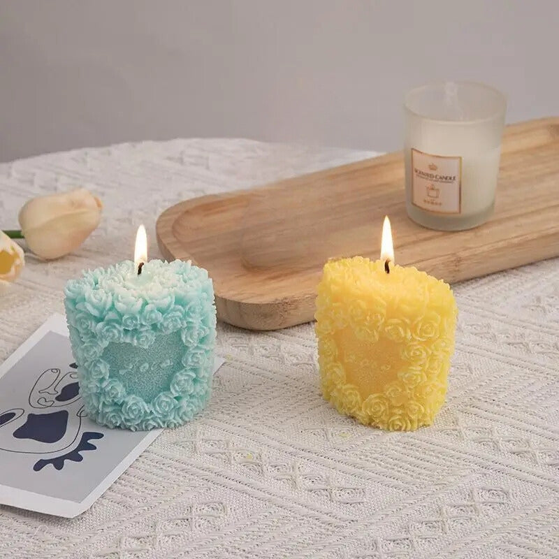Bougie Pilier Élégance Romantique