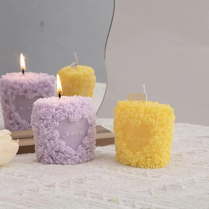 Bougie Pilier Élégance Romantique