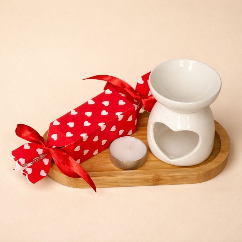 Bougie Saint Valentin Coffret Romantique