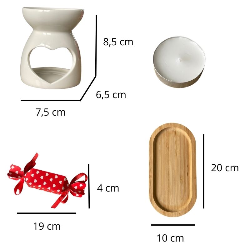 Bougie Saint Valentin Coffret Romantique