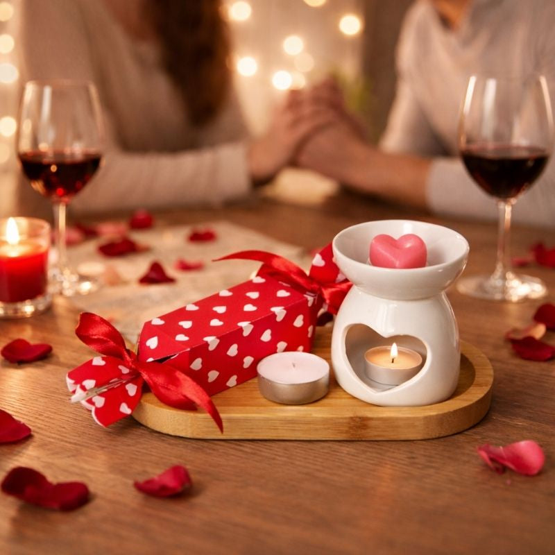 Bougie Saint Valentin Coffret Romantique