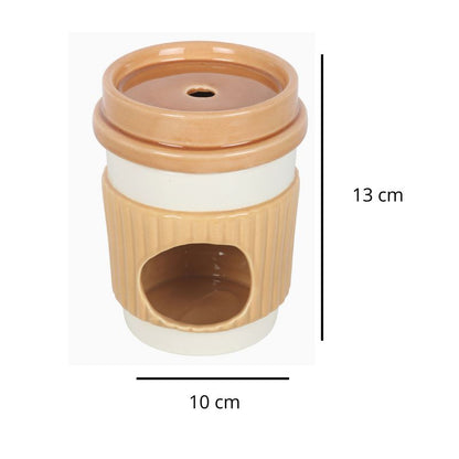 Brule Parfum Café À Emporter, avec ses dimensions et sur fond blanc.