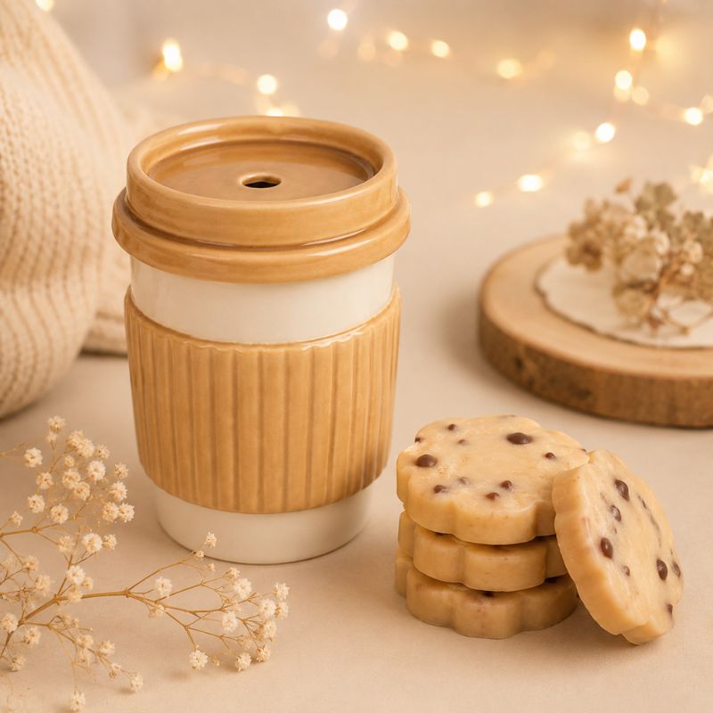 Brule Parfum Café À Emporter accompagné de fondants parfumés gourmands.
