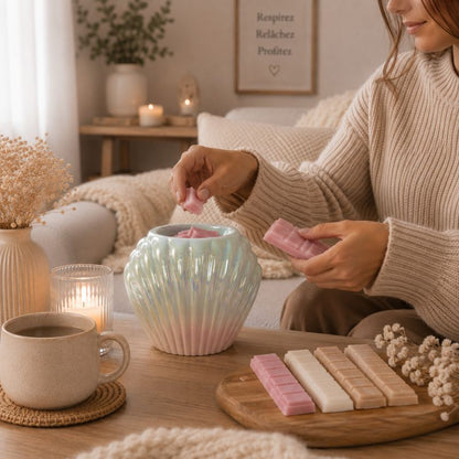 Brule Parfum Coquillage Nacré et Fondants Parfumés pour une Ambiance Bien-Être à la Maison.