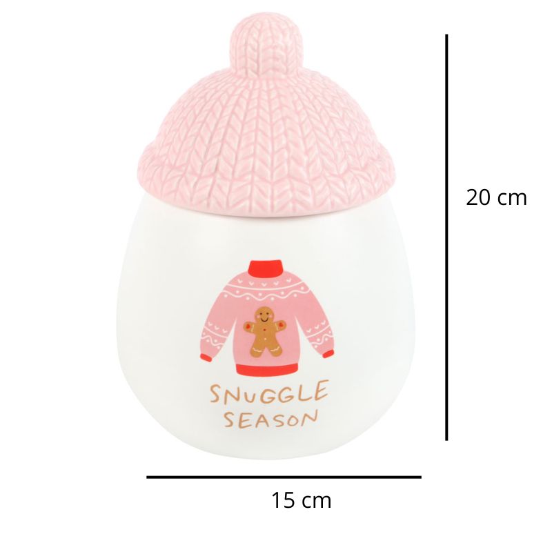 Brule Parfum Douceur Tricotée Rose, avec ses dimensions et sur fond blanc.