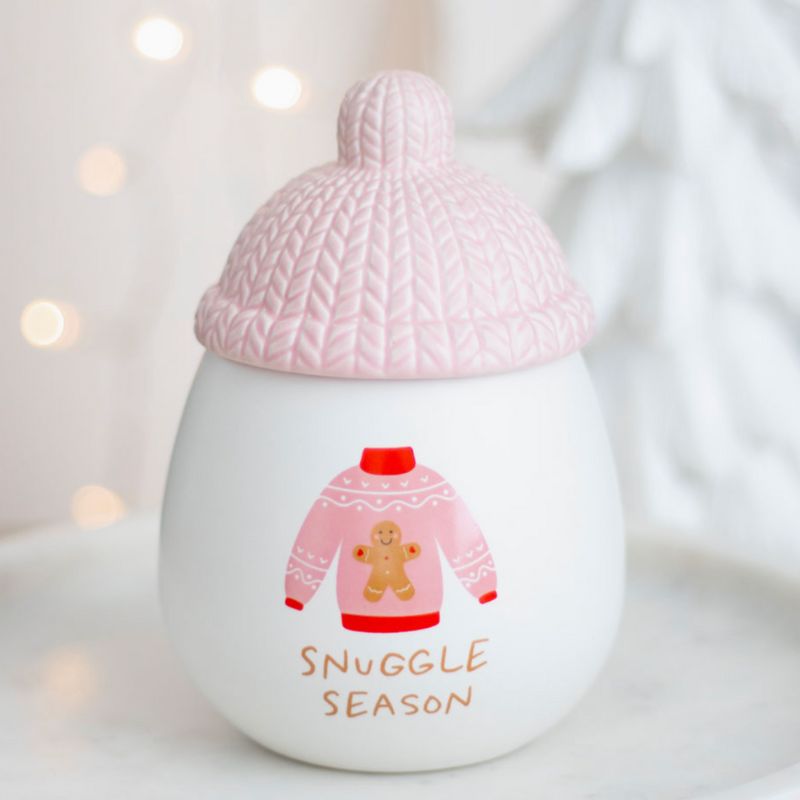 Brule Parfum Douceur Tricotée Rose, effet tricot, pour fondants parfumés, décoration chaleureuse d’hiver.