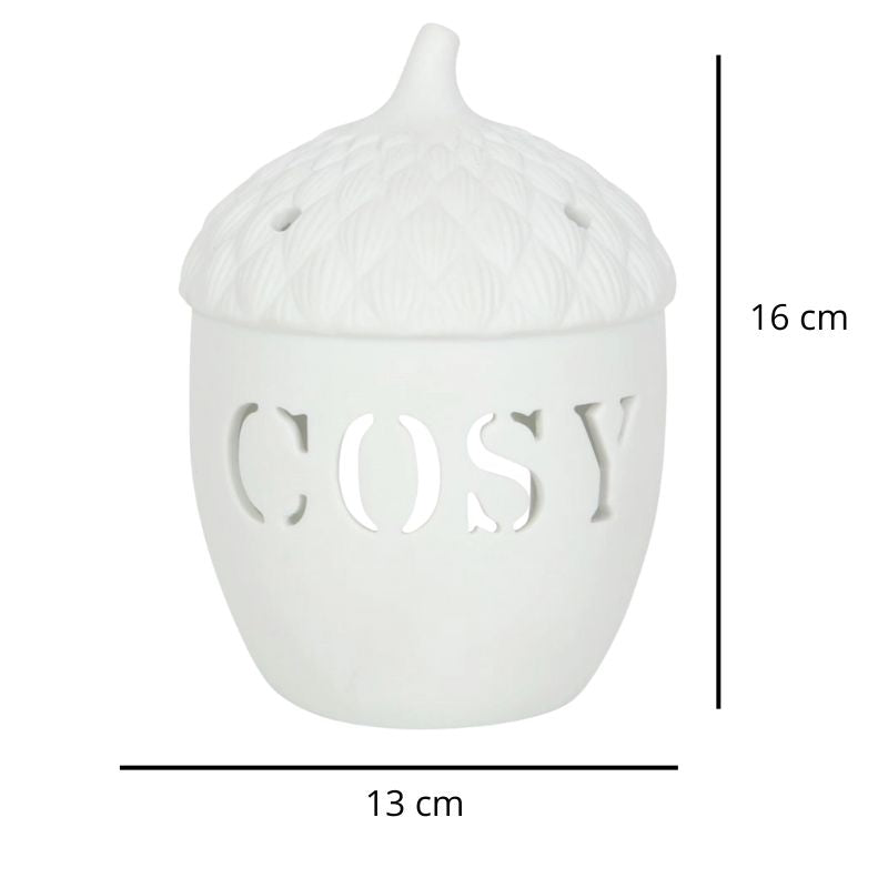 Brule Parfum Esprit Cocooning, avec ses dimensions et sur fond blanc.