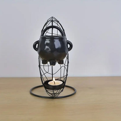 Brule Parfum Noir Rituel Mystique, autre angle de vue de la structure en forme de lune.