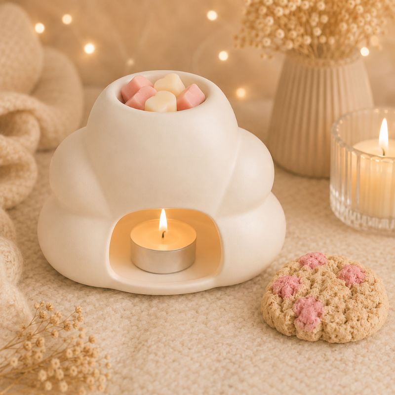 Brule Parfum Nuage Rêveur avec fondants parfumés dans une ambiance cocooning et réconfortante.