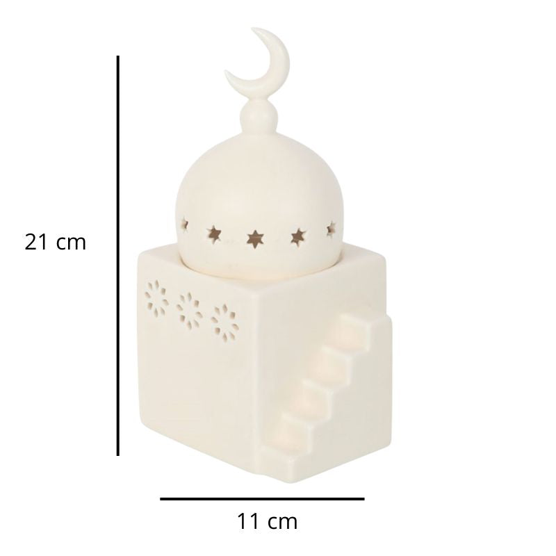 Brule Parfum Palais Oriental, avec ses dimensions et sur fond blanc.