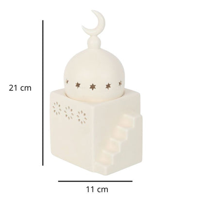 Brule Parfum Palais Oriental, avec ses dimensions et sur fond blanc.