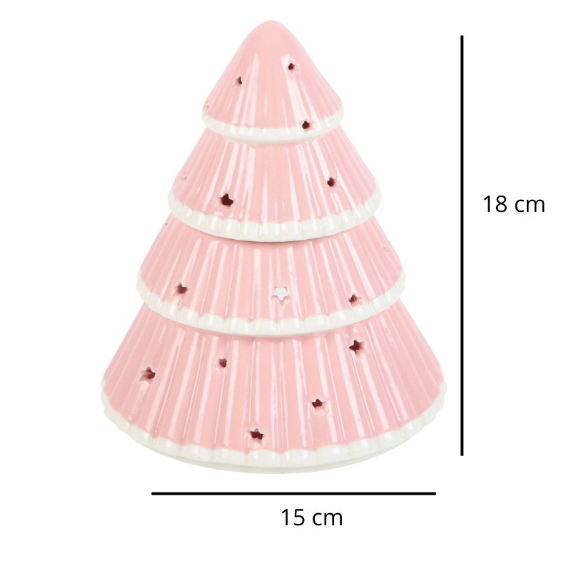 Brule Parfum Sapin Rose Féérique, avec ses dimensions et sur fond blanc.