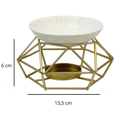 Brule Parfum Style Contemporain, avec ses dimensions et sur fond blanc.