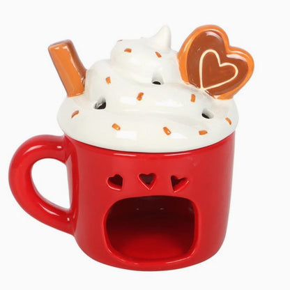 Brule Parfum XL Gourmandise de Noël, on peut voir l’arrière du brule parfum et sur fond blanc.