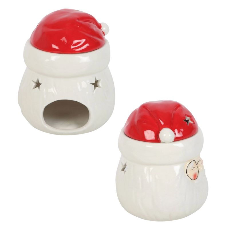 Brule Parfum Magie de Noël, on peut voir l’arrière et le côté du brule parfum. Sur fond blanc.