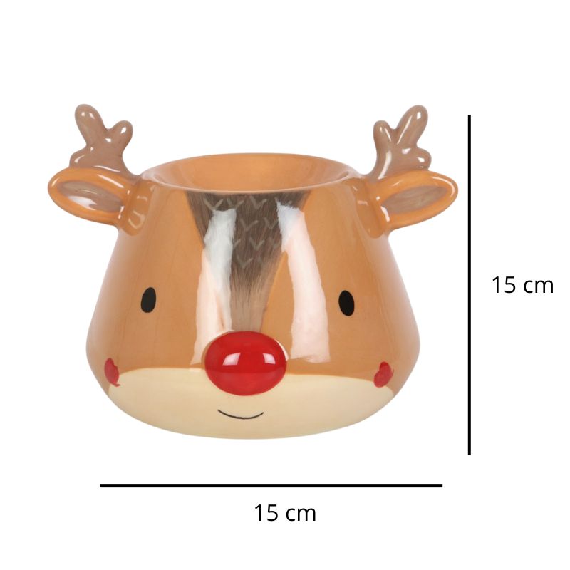 Brule Parfum XL Renne Enchanté de Noël, avec ses dimensions et sur fond blanc.