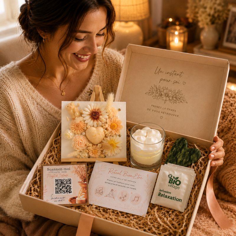Coffret Bougie Cadeau – Relaxation Florale