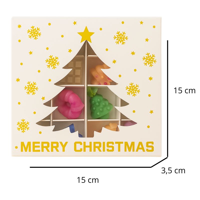 Coffret Édition Limitée Fondant de Fête, avec ses dimensions et sur fond blanc.