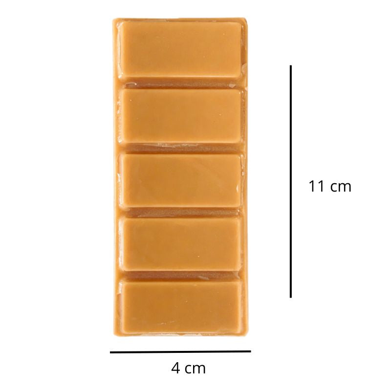 Fondant Parfumé Bière Artisanale Snapbar, avec ses dimensions et sur fond blanc.