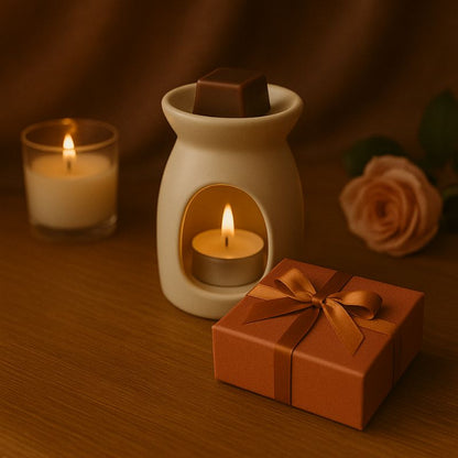 Fondant Parfumé Cola Snapbar, le fondant est placé dans le brule parfum qui est allumé. Ambiance romantique.