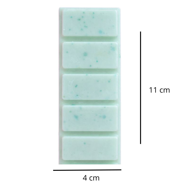 Fondant Parfumé Concombre Frais Snapbar, avec ses dimensions et sur fond blanc.