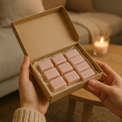 Fondant Parfumé Snapbar Bois de Oud, la tablette est dans un coffret-cadeau.