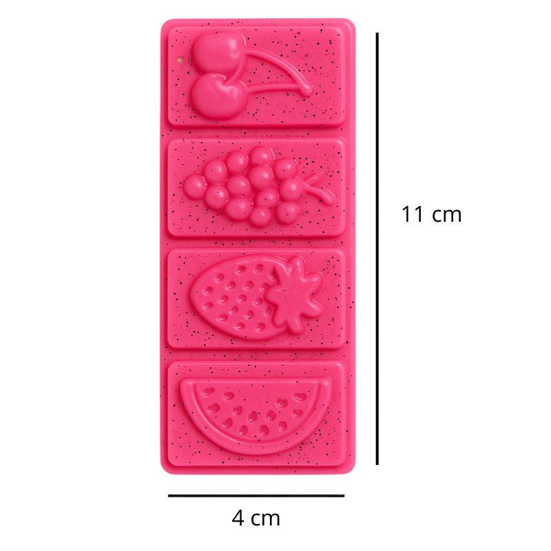 Fondant Parfumé Snapbar Fruit du Dragon, avec ses dimensions et sur fond blanc.